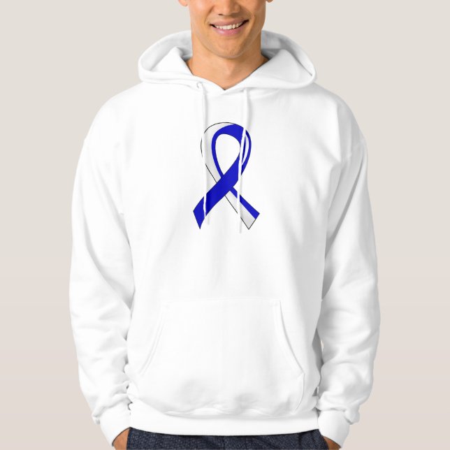 ALS Blue White Ribbon 3 Hoodie (Front)