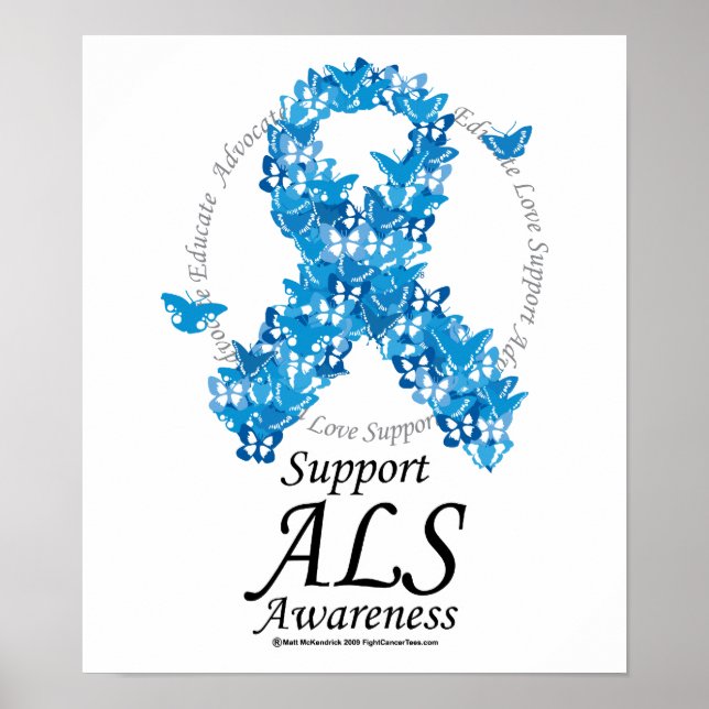 ALS Butterfly Ribbon Poster (Front)