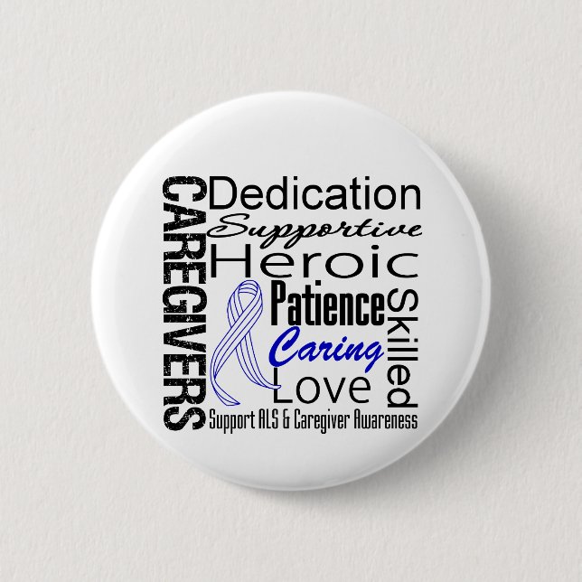 ALS Caregivers Collage Button (Front)