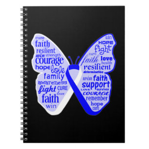 ALS Disease Awareness Butterfly Ribbon Notebook