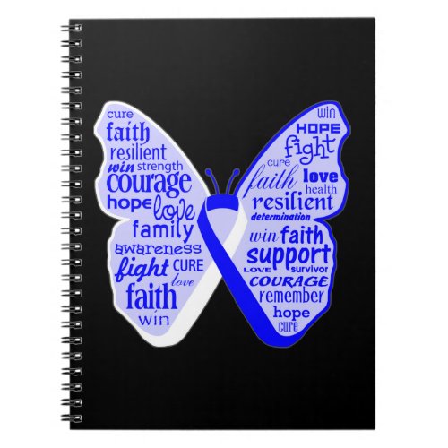 ALS Disease Awareness Butterfly Ribbon Notebook