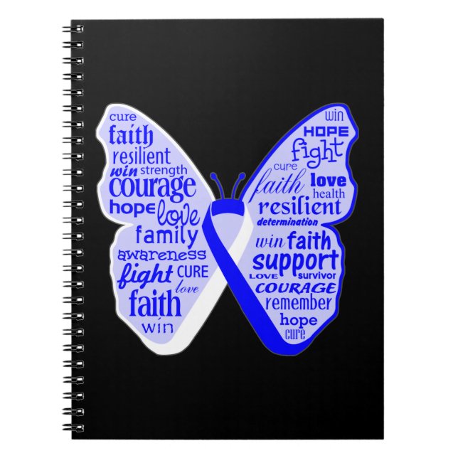 ALS Disease Awareness Butterfly Ribbon Notebook (Front)