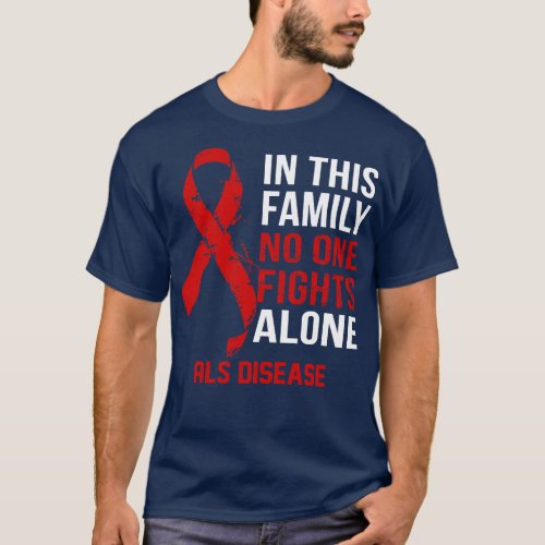 ALS Disease Awareness No One Fights Alone Hope For T_Shirt