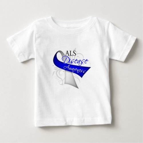 ALS Disease Awareness Ribbon Baby T_Shirt