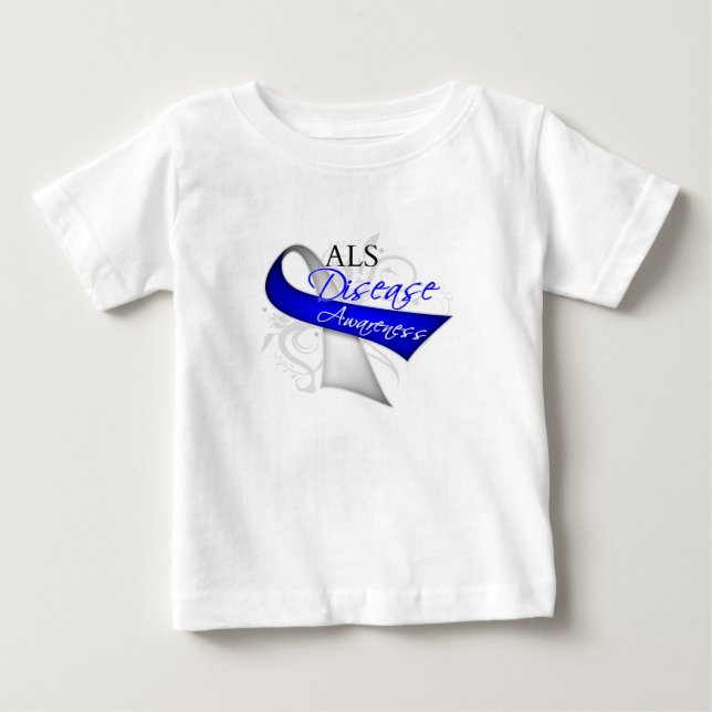 ALS Disease Awareness Ribbon Baby T-Shirt (Front)