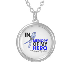 ALS Disease Tribute In Memory of My Hero Silver Plated Necklace