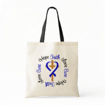 ALS Faith Hope Love Cross Tote Bag