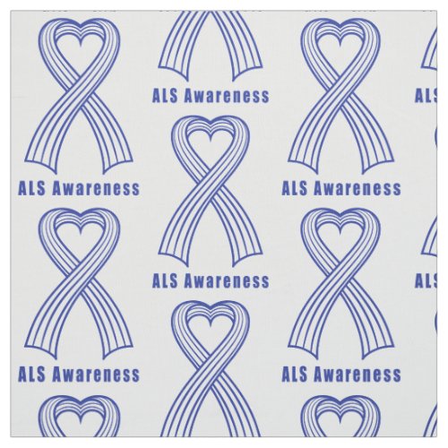 ALS Heart Ribbon of Hope Fabric