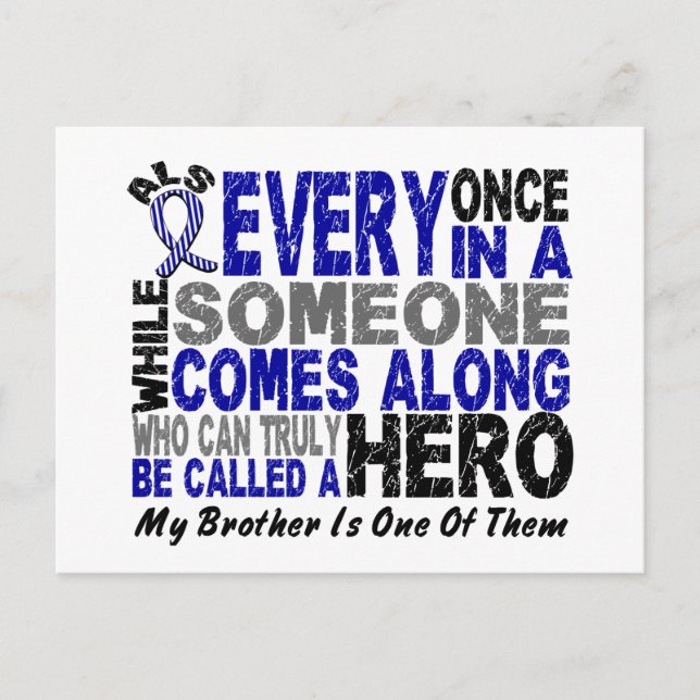 ALS Hero Comes Along 1 Brother Postcard (Front)