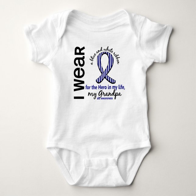 ALS Hero In My Life Grandpa 4 Baby Bodysuit (Front)