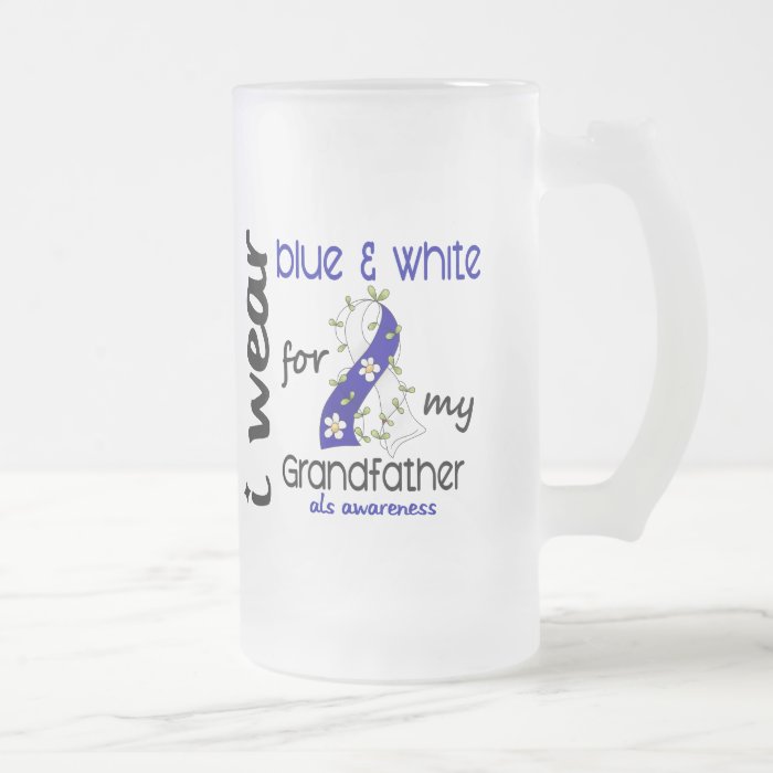 ALS I Wear Blue and White For My Grandfather 43 Coffee Mug