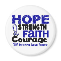 ALS Lou Gehrig's Disease HOPE 3 Magnet