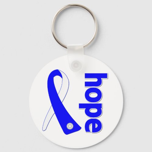 ALS Lou Gehrigs Disease HOPE Ribbon Keychain