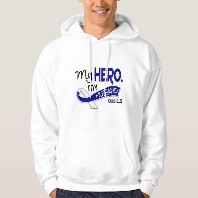 ALS My Husband My Hero 42 Hoodie (Front)