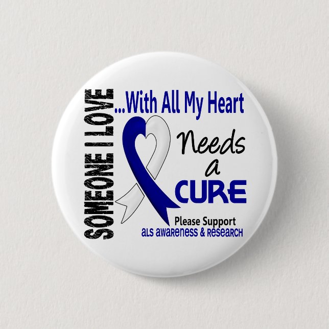ALS Needs A Cure 3 Pinback Button (Front)