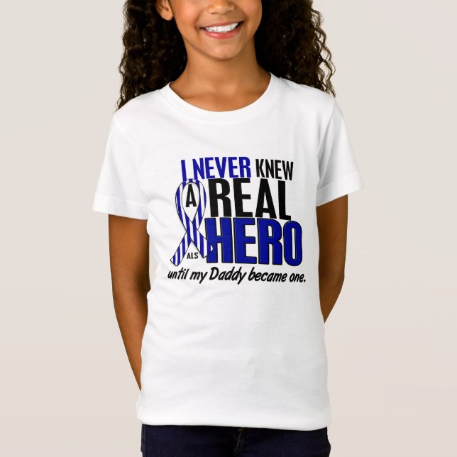 ALS Never Knew A Hero 2 Daddy T-Shirt (Front)