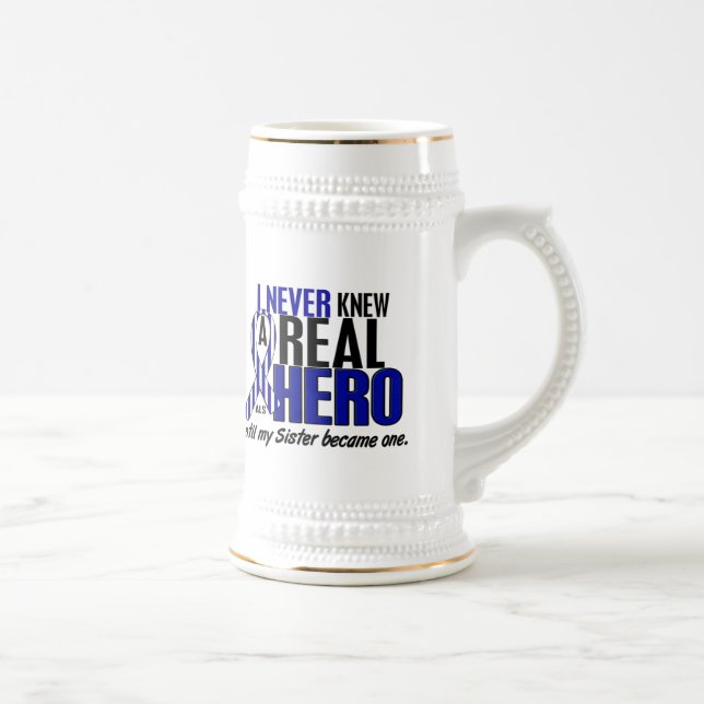 ALS Never Knew A Hero 2 Sister Beer Stein (Right)