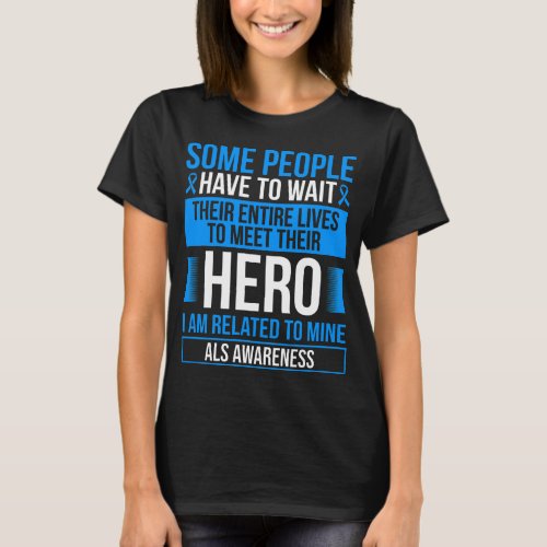 ALS Ribbon ALS Treatment ALS Survivor Ribbon T_Shirt