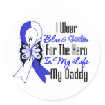 ALS Ribbon Hero in My Life My Daddy Classic Round Sticker