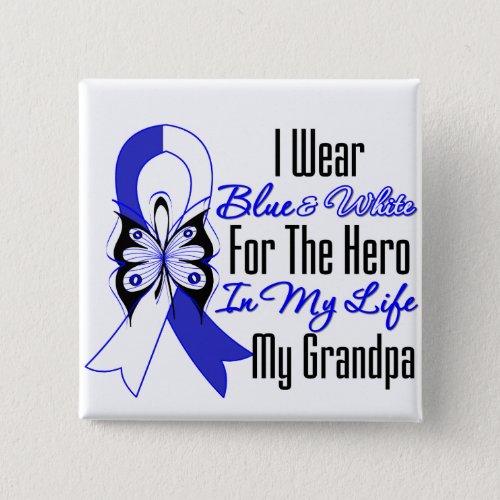 ALS Ribbon Hero in My Life My Grandpa Pinback Button