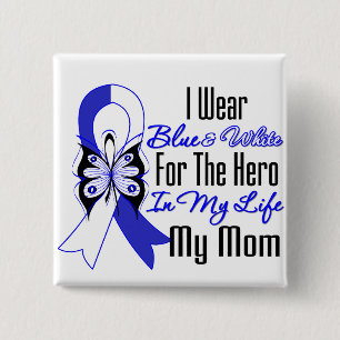 ALS Ribbon Hero in My Life My Mom Pinback Button
