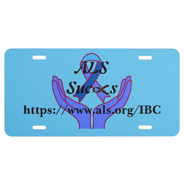 ALS Sucks  License Plate (Front)