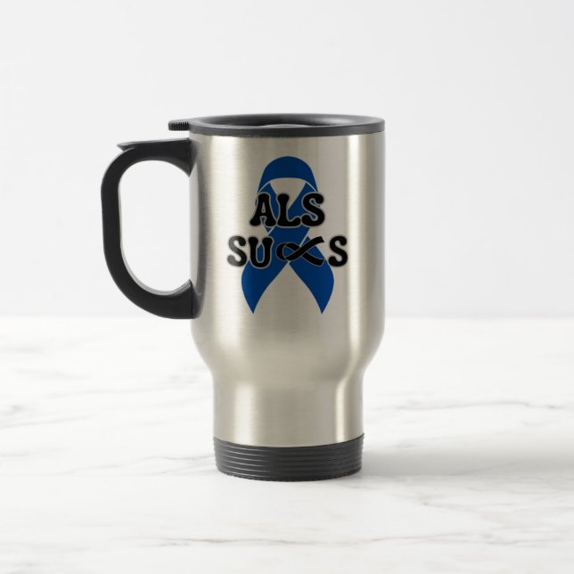 ALS Sucks  Travel Mug (Left)