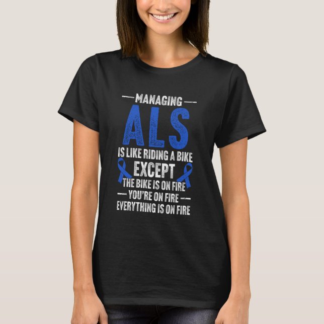 ALS Warrior Amyotrophic Lateral Sclerosis T-Shirt (Front)