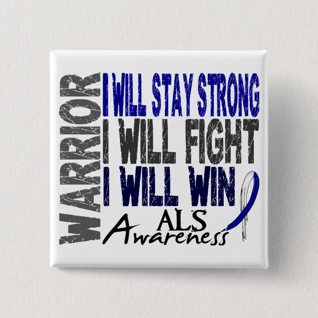 ALS Warrior Pinback Button (Front)