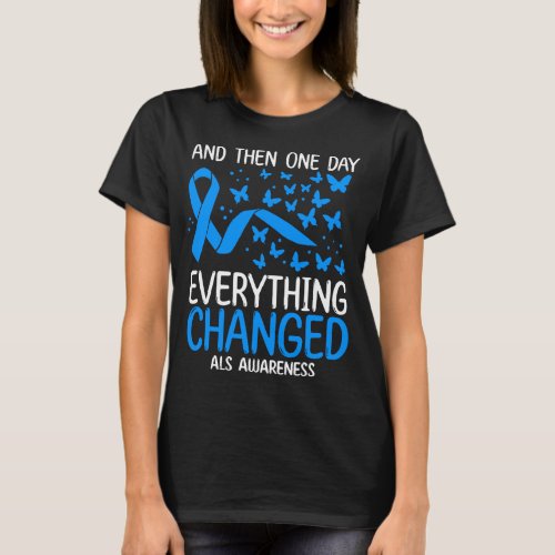 ALS Warrior Ribbon Disease Fighter ALS Awareness T_Shirt