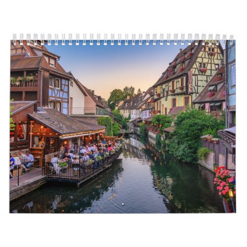 Alsace France Flower Water Canal                 Calendar