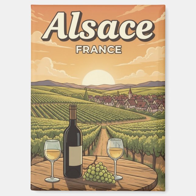 Alsace France Travel Magnet (Front)