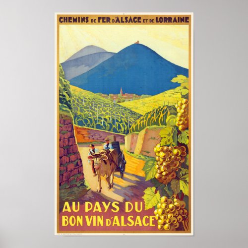 Alsace France Vintage Poster 1920s