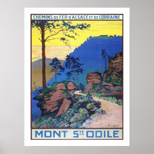 Alsace France Vintage Travel Poster (Front)
