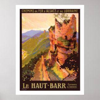 Alsace France Vintage Travel Poster