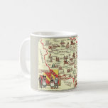 Alsace Lorraine France Illustrated Map Mug<br><div class="desc">A vintage postcard map beautifully illustrated of the Alsace Lorraine region of France repurposed on a mug.</div>