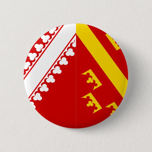 Alsace (Old), France flag Pinback Button (Front)
