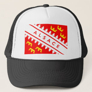 alsace province france country flag text name trucker hat