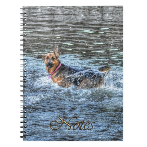 Alsatian German Shepherd 2 Dog_lover Gift Notebook