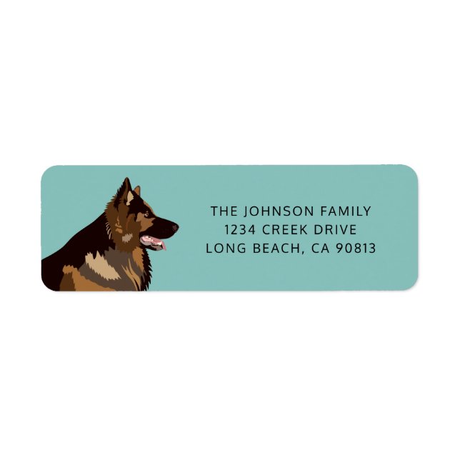 Alsatian | German Shepherd Dog Label (Front)