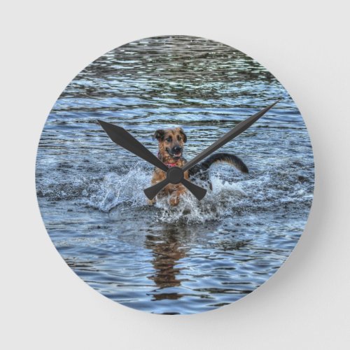 Alsatian German Shepherd Dog_lover Gift Round Clock