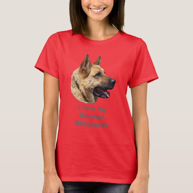 Alsatian German shepherd dog T-Shirt (Front)