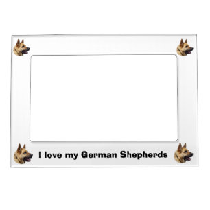 Alsatian German shepherd portrait Magnetic Frame