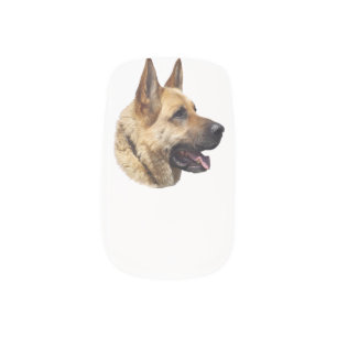 Alsatian German shepherd portrait Minx Nail Wraps