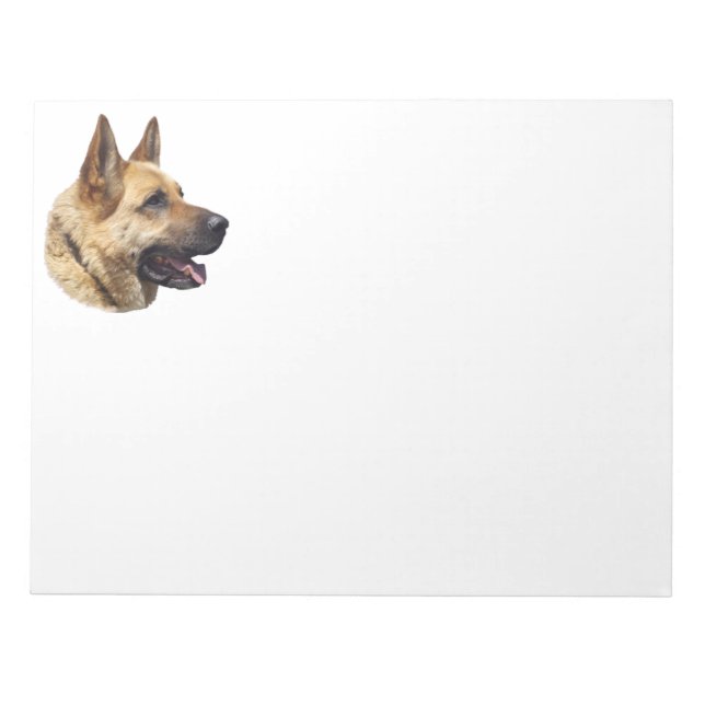 Alsatian German shepherd portrait Notepad (Front)