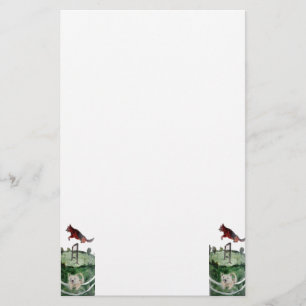 Alsatian, Westie Dogs Painting Dog Agility Stationery