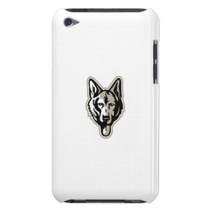 Alsatian Wolf Dog Head Mascot Barely There iPod Case