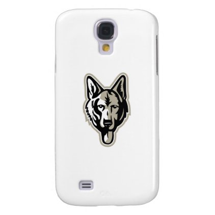 Alsatian Wolf Dog Head Mascot Galaxy S4 Case