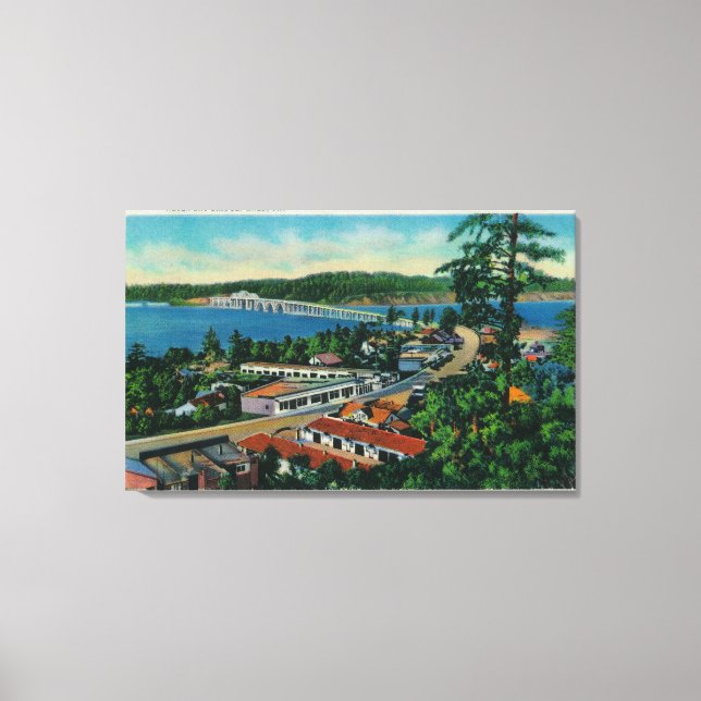 Alsea Bay Bridge in Waldport, Oregon Canvas Print (Front)