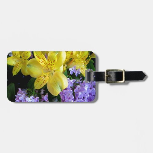 Alstroemeria and  Lilacs Flowers Luggage Tag
